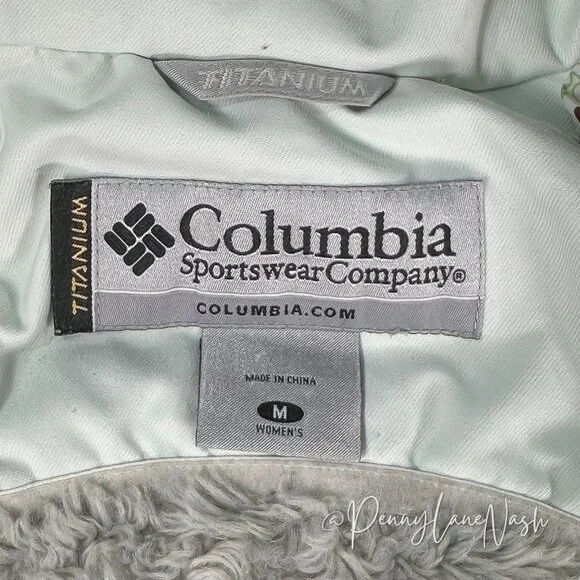 Columbia Titanium Omni-Tech Ski Jacket Medium M White - Picture 10 of 13